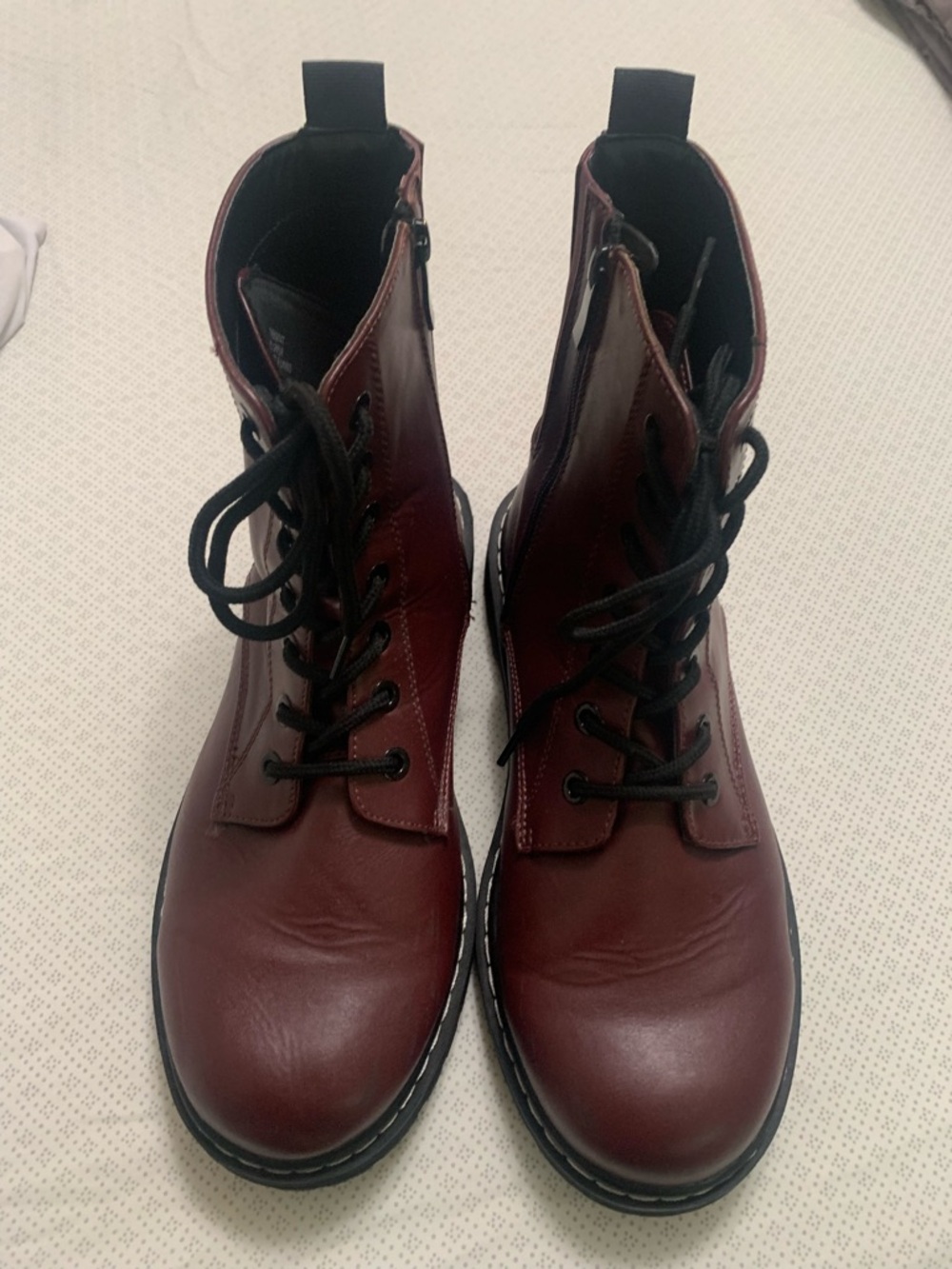 torrid Burgundy Lace-Up Combat Boots size 10.5ww - Picture 2 of 10